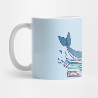 The Whale and the Book Mug